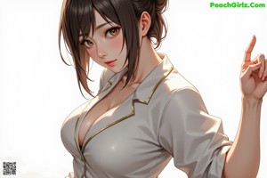 a woman in a white top posing for a picture